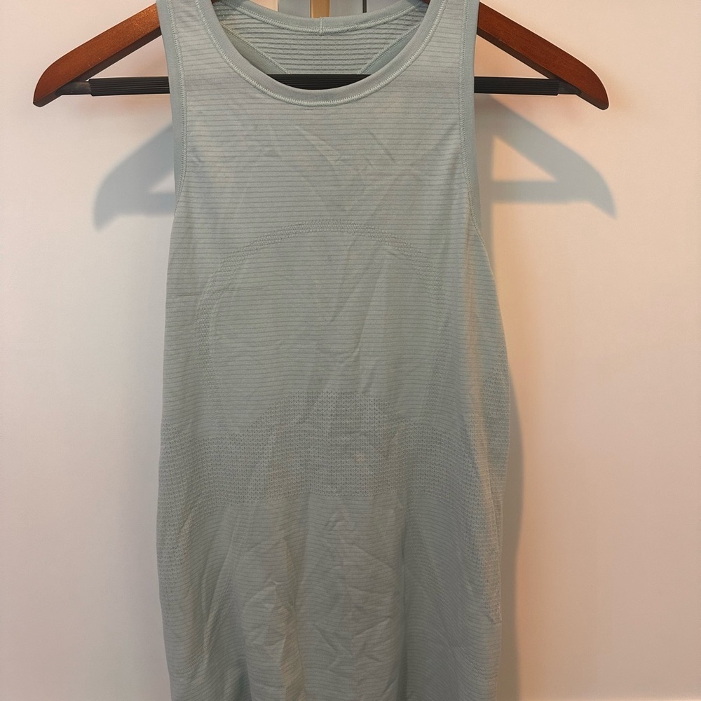 Lululemon Athletica Swiftly Tech T back Light Blue Tank Top